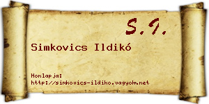 Simkovics Ildikó névjegykártya