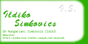 ildiko simkovics business card